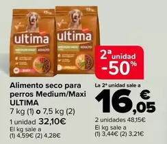 Última - Alimento Seco Para Perros Medium/Maxi