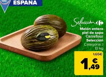 Carrefour - Melon Entero Piel De Sapo Seleccion