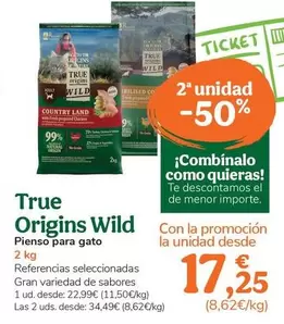True Origins - Wild Pienso Para Gato