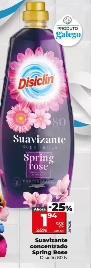 Disiclin - Suavizante Concentrado Spring Rose 