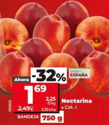 Nectarina Bandeja 750 G