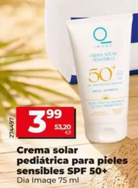 Dia Imaqe - Crema Solar Pediatrica Para Pieles Sensibles Spf 50+ 
