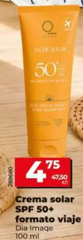Dia Imaqe - Crema Solar Spf 50+ Formato Viaje
