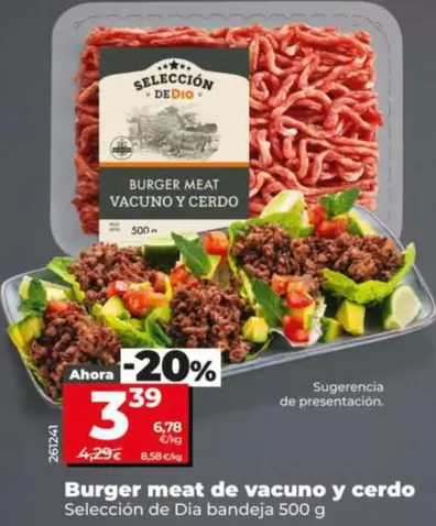 Seleccion De Dia - Burger Meat De Vacuno Y Cerdo