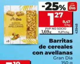 Dia - Barritas De Cereales Con Avellanas