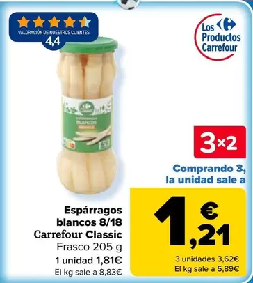 Carrefour Classic - Esparragos Blancos 8/18