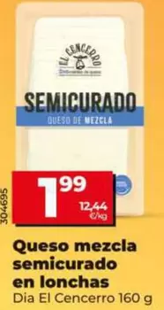 Dia El Cencerro - Queso Mezcla Semicurado En Lonchas