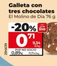 El Molino De Dia - Galleta Con Tres Chocolates 
