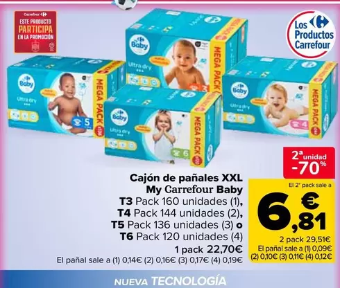 Carrefour Baby - Cajon De Panales XXL My T3, T4, T5 O T6 