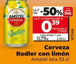 Amstel - Cerveza Radler Con Limon 