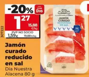 Dia Nuestra Alacena - Jamón Curado Reducido En Sal 