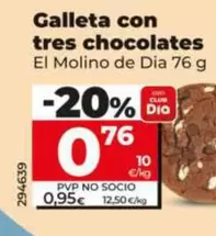 El Molino De Dia - Galleta Con Tres Chocolates 