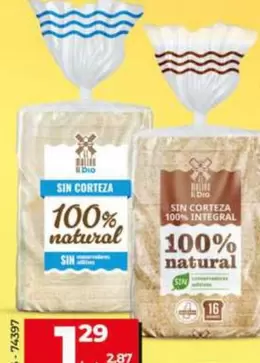 El Molino De Dia - Pan De Molde Sin Corteza Blanco