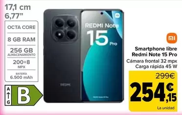Xiaomi - Smartphone Libre Redmi Note 15 Pro
