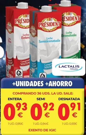 Président - Leche Esmaldesnatada