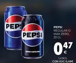 pepsi - Regular O Max Zero