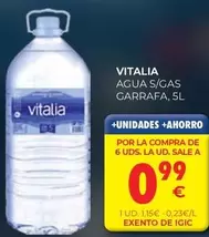 Vitalia - Agua S/Gas Garrafa