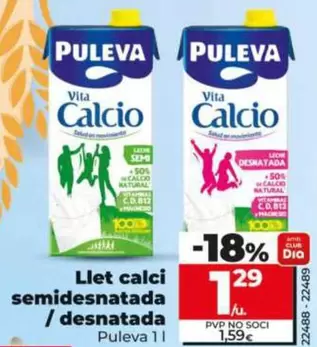 Puleva - Leche Calcio Semidesnatada/ Desnatada