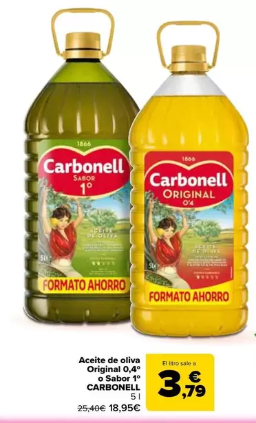 Carbonell - Aceite De Oliva Original 0,4º O Sabor 1º 