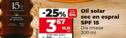 Dia Imaqe - Aceite Solar Seco En Spray Spf 15