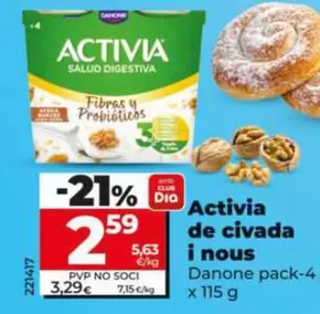 Danone - Activia De Avena Y Nueces 