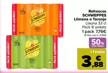 Schweppes - Refrescos Limon O Naranja
