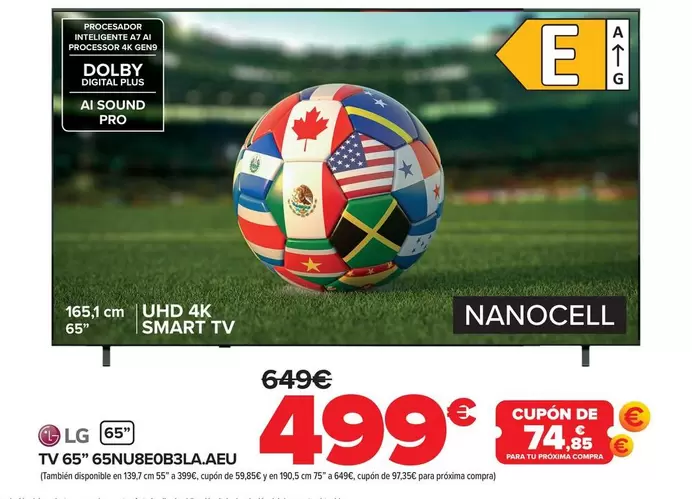 LG - TV 65" 65NU8E0B3LA.AEU