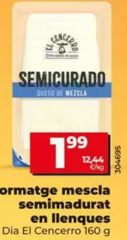 Dia El Cencerro - Queso Mezcla Semicurado En Lonchas