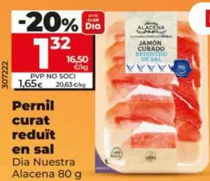 Dia Nuestra Alacena - Jamon Curado Reducido En Sal 