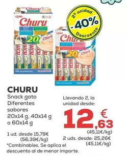 Churu - Snack Gato Diferentes Sabores
