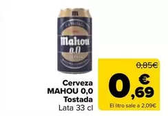 Mahou - Cerveza 0,0 Tostada