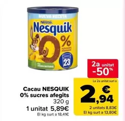 Nesquik - Cacau 0% Sucres Afegits