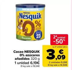 Nesquik - Cacao 0% Azucares Anadidos