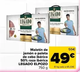 Legado ElPozo - Maletín De Jamón O Paleta De Cebo Ibérico 50% Raza Ibérica
