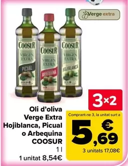Coosur - Oli D'oliva Verge Extra Hojiblanca, Picual O Arbequina
