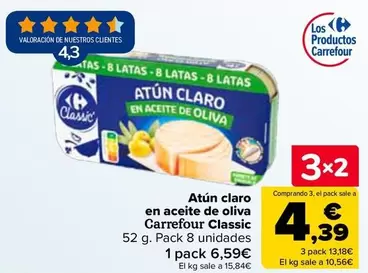 Carrefour Classic - Atun Claro En Aceite De Oliva