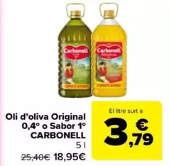 Carbonell - Aceite De Oliva Original 0.4º O Sabor 1º