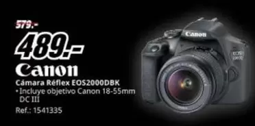 Canon - cámara réflex EOS2000DBK