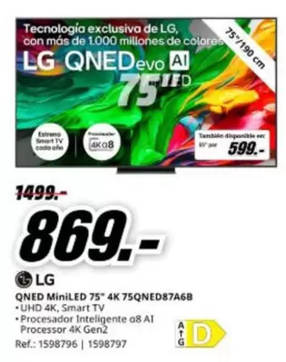 LG - QNED MINILED 75" 4K 75QNED87A6B