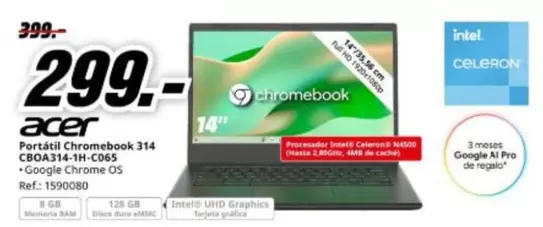 Acer - Portátil Chromebook 314 CB03141-H1-CB89