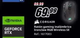 Corsair - Raton Gaming Inalámbrico Tronclàw RGB Wireless SE