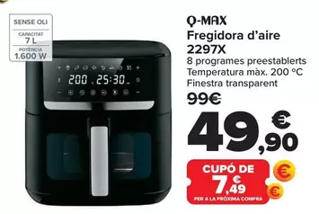 Q-Max - Freidora De Aire 2297X