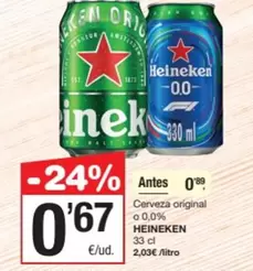 Heineken - Cerveza Original O 0,0%