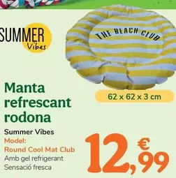 Summer Vibes - Manta Refrescante Redonda 