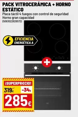 Control - Pack Vitroceramica + Horno Estatico