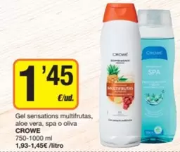 Crowe - Gel Sensations Multifrutas, Aloe Vera, Spa O Oliva