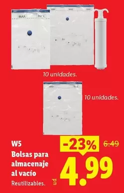 W5 - Bolsas Para Almacenaje Al Vacio