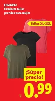 Esmara - Camiseta Tallas Grandes Para Mujer