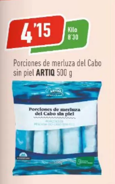 Artiq - Porciones De Merluza Del Cabo Sin Piel