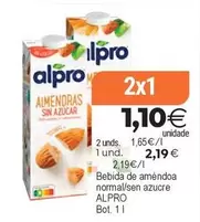 Alpro - Bebida De Améndoa Normal/Sen Azucre